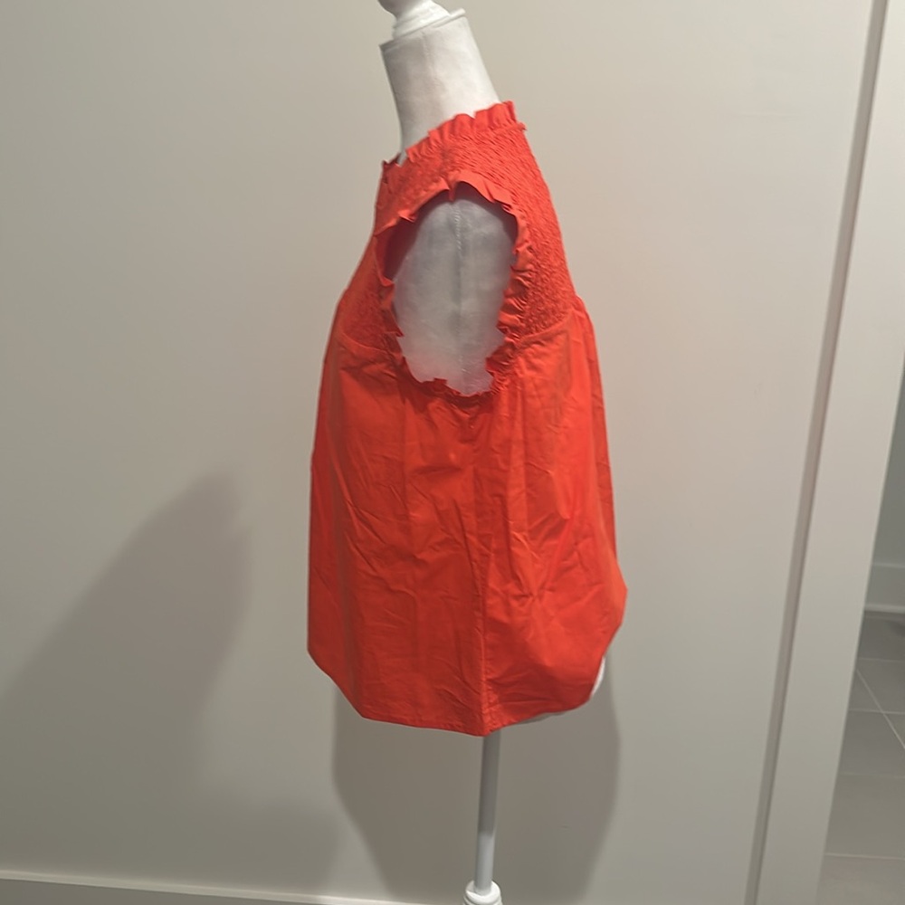 THML Orange Smocked Top Sz M - Picture 2 of 8
